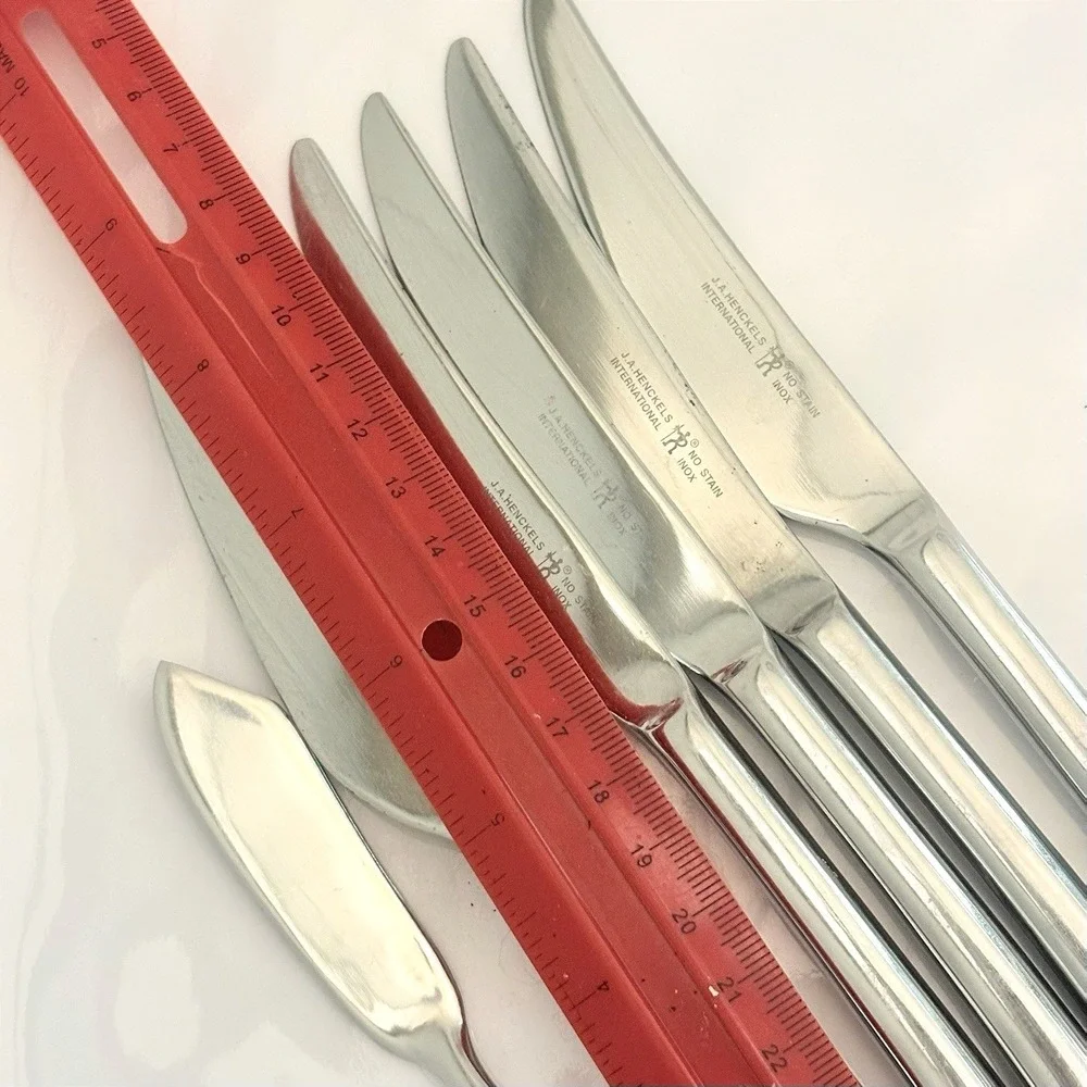J A Henckels Zwilling OPUS Stainless 6 Dinner‎ Knives Set 1 Butter Knife